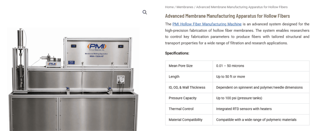 Advanced Membrane Manufacturing Apparatus for Hollow Fibers: Revolutionizing Hollow Fiber Membrane Production for Research and Industrial Applications Advanced Membrane Manufacturing Apparatus for Hollow Fibers: Revolutionizing Hollow Fiber Membrane Production for Research and Industrial Applications