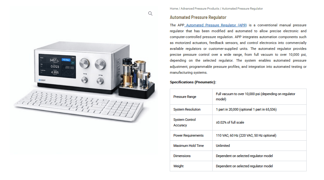 Automated Pressure Regulator : Intelligent Pressure Control for Precision Testing and Manufacturing Automated Pressure Regulator : Intelligent Pressure Control for Precision Testing and Manufacturing
