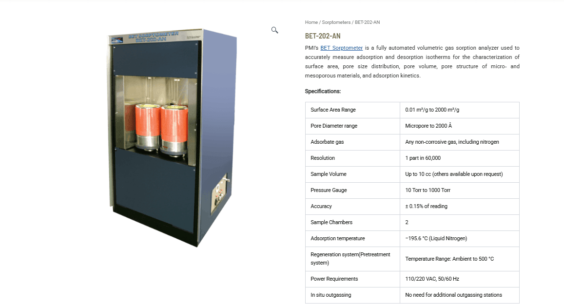 BET-202-AN Gas Sorption Analyzer: Precision Surface Area and Pore Structure Characterization for Advanced Materials Research BET-202-AN Gas Sorption Analyzer: Precision Surface Area and Pore Structure Characterization for Advanced Materials Research