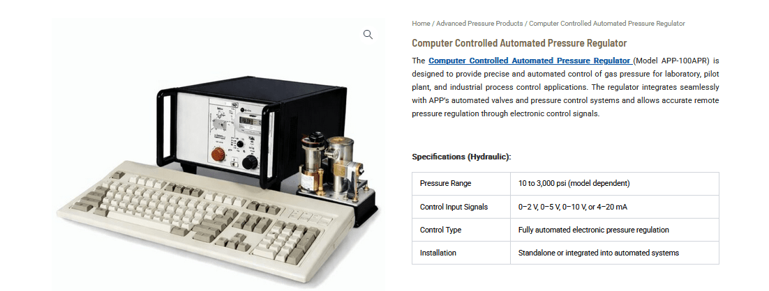 Computer Controlled Automated Pressure Regulator: Precision Electronic Pressure Control for Industrial and Laboratory Applications Computer Controlled Automated Pressure Regulator: Precision Electronic Pressure Control for Industrial and Laboratory Applications