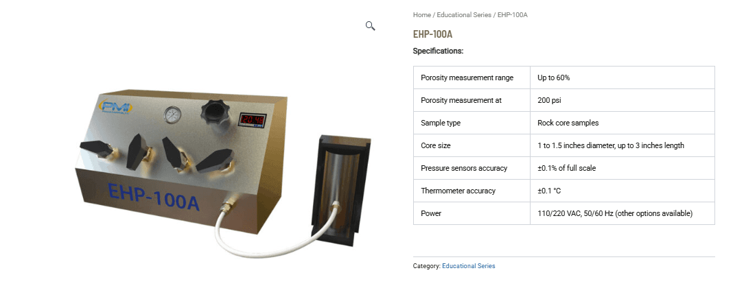 EHP-100A Rock Core Porosity Measurement System: Advancing Accuracy in Petrophysical Analysis EHP-100A Rock Core Porosity Measurement System: Advancing Accuracy in Petrophysical Analysis