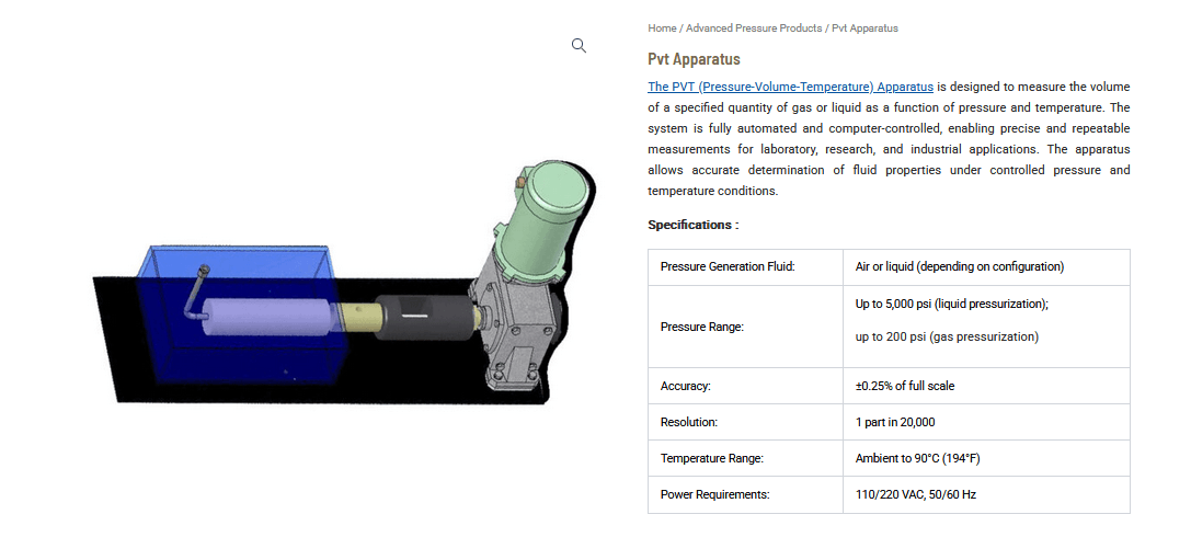 PVT Apparatus: Accurate Pressure-Volume-Temperature Analysis for Laboratory and Industrial Applications PVT Apparatus: Accurate Pressure-Volume-Temperature Analysis for Laboratory and Industrial Applications