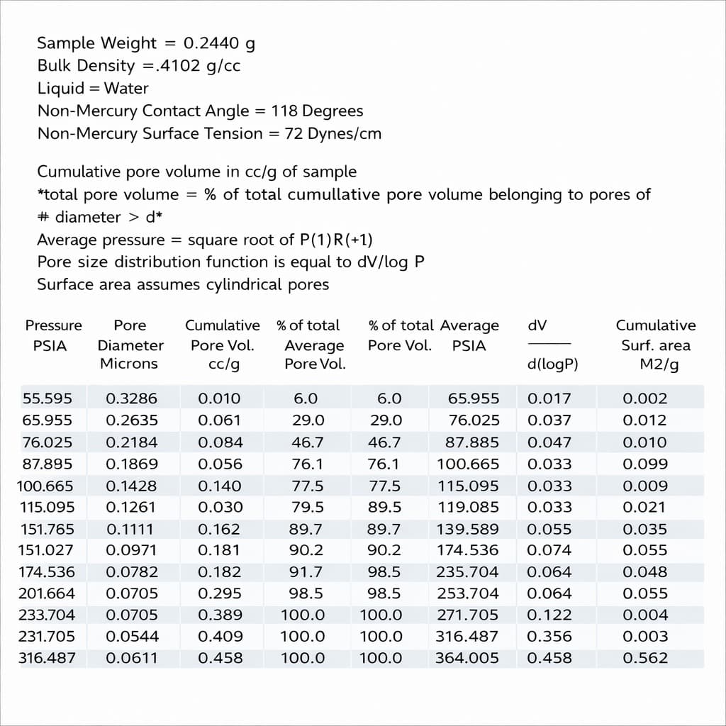 Sample test report data